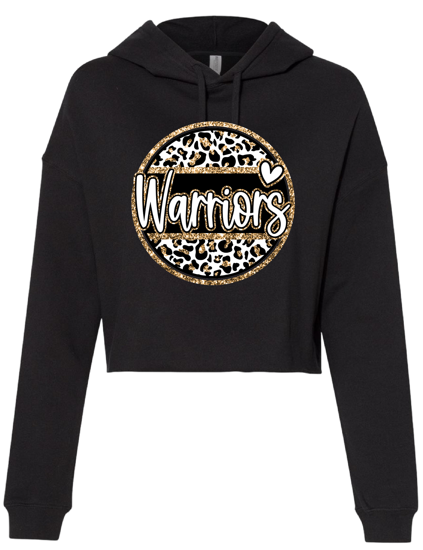 Warriors Cheetah Cropped Hoodie